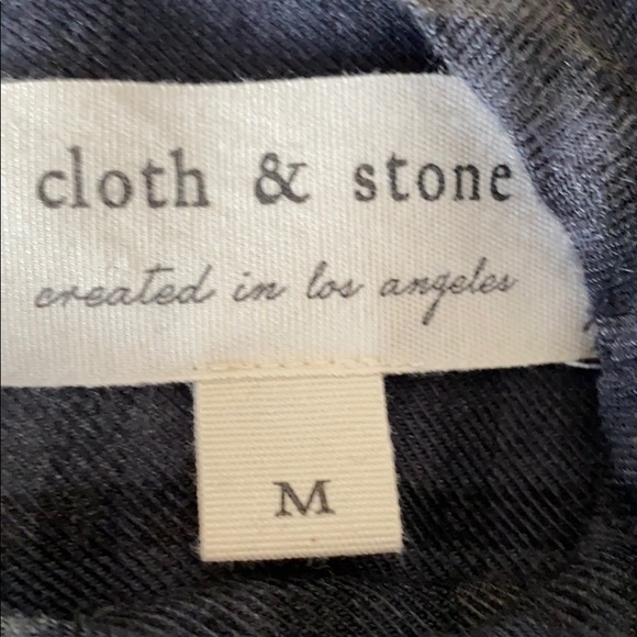 Anthropologie Cloth & Stone Plaid Button Back Top - Picture 6 of 6